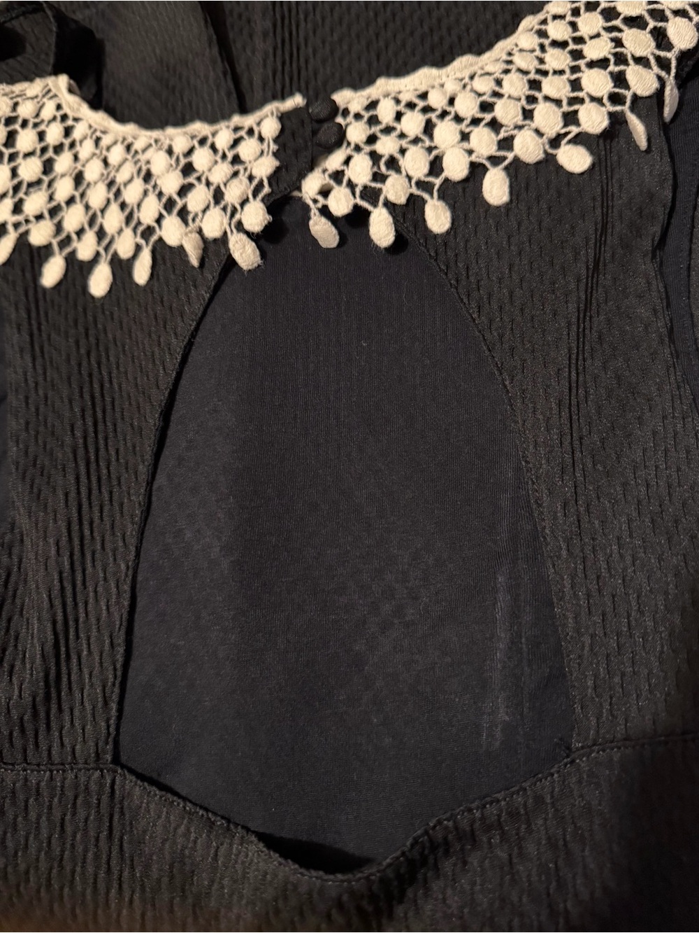 Free People Black Backless Mini Dress with Jeweled Neckline - Picture 5 of 6